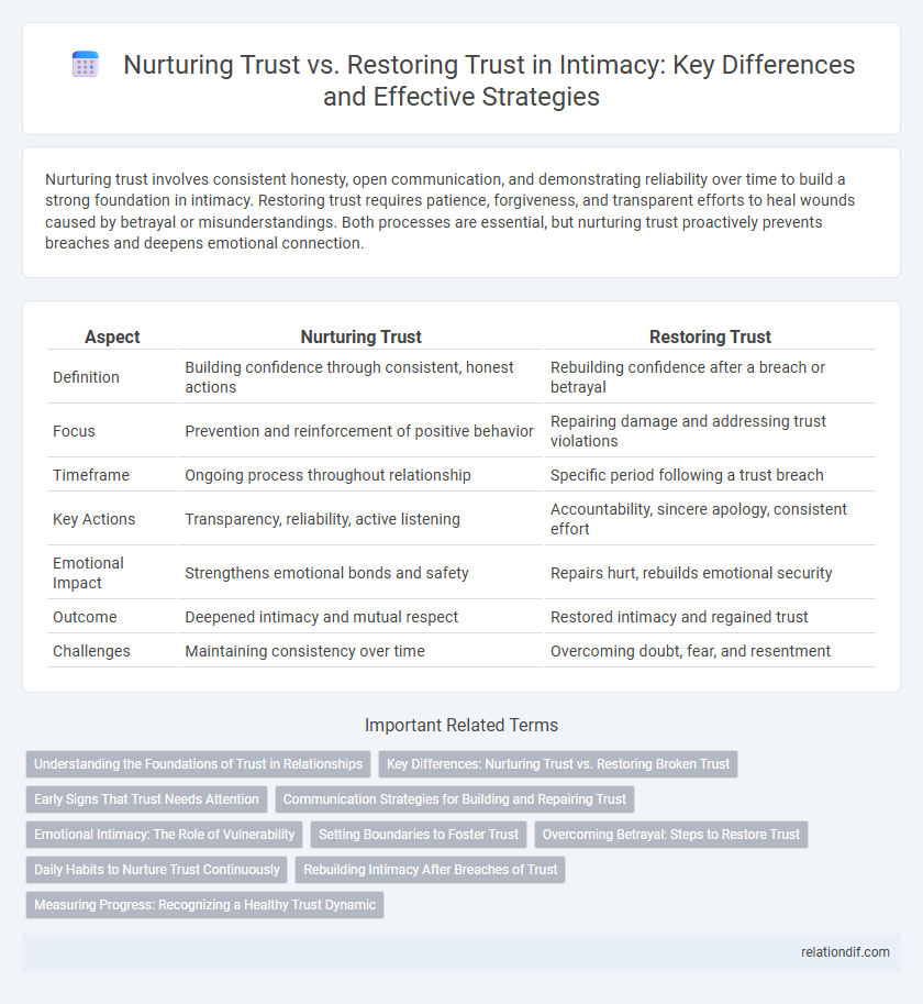 Nurturing Trust vs. Restoring Trust in Intimacy: Key Differences and Effective Strategies