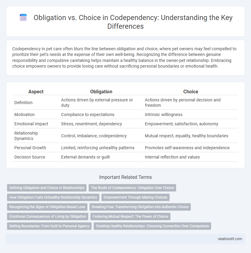 Obligation vs. Choice in Codependency: Understanding the Key Differences