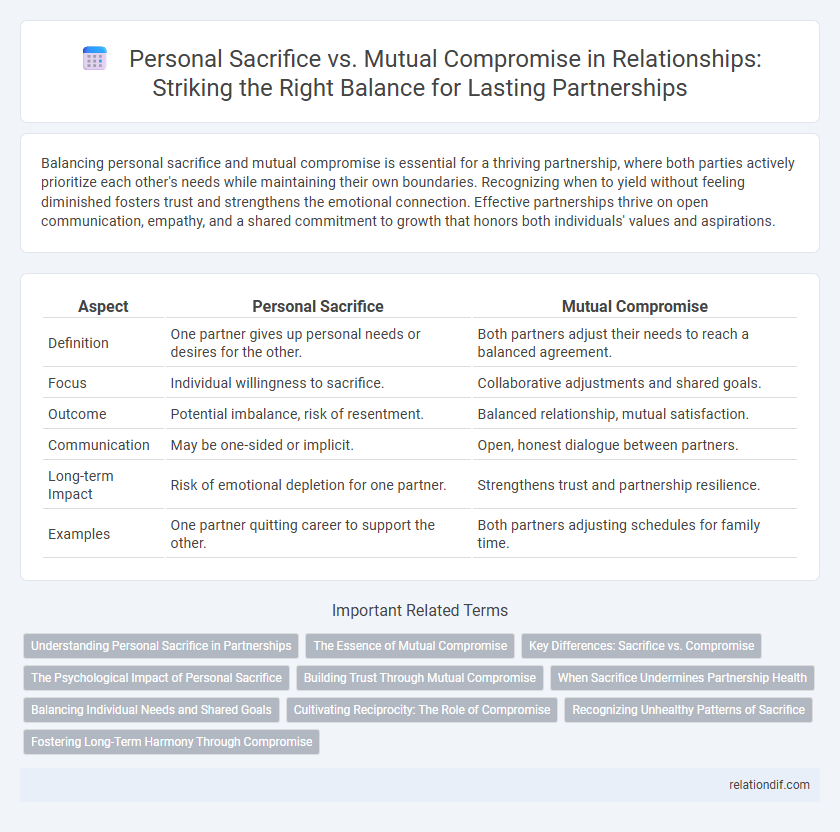 Personal Sacrifice vs. Mutual Compromise in Relationships: Striking the Right Balance for Lasting Partnerships