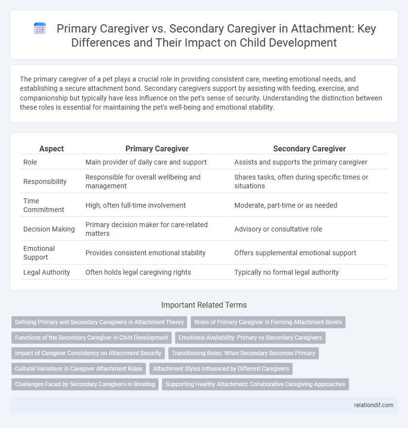 Primary Caregiver vs. Secondary Caregiver in Attachment: Key Differences and Their Impact on Child Development
