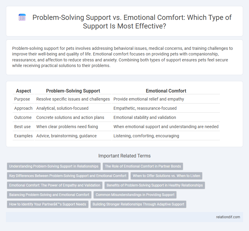 Problem-Solving Support vs. Emotional Comfort: Which Type of Support Is Most Effective?
