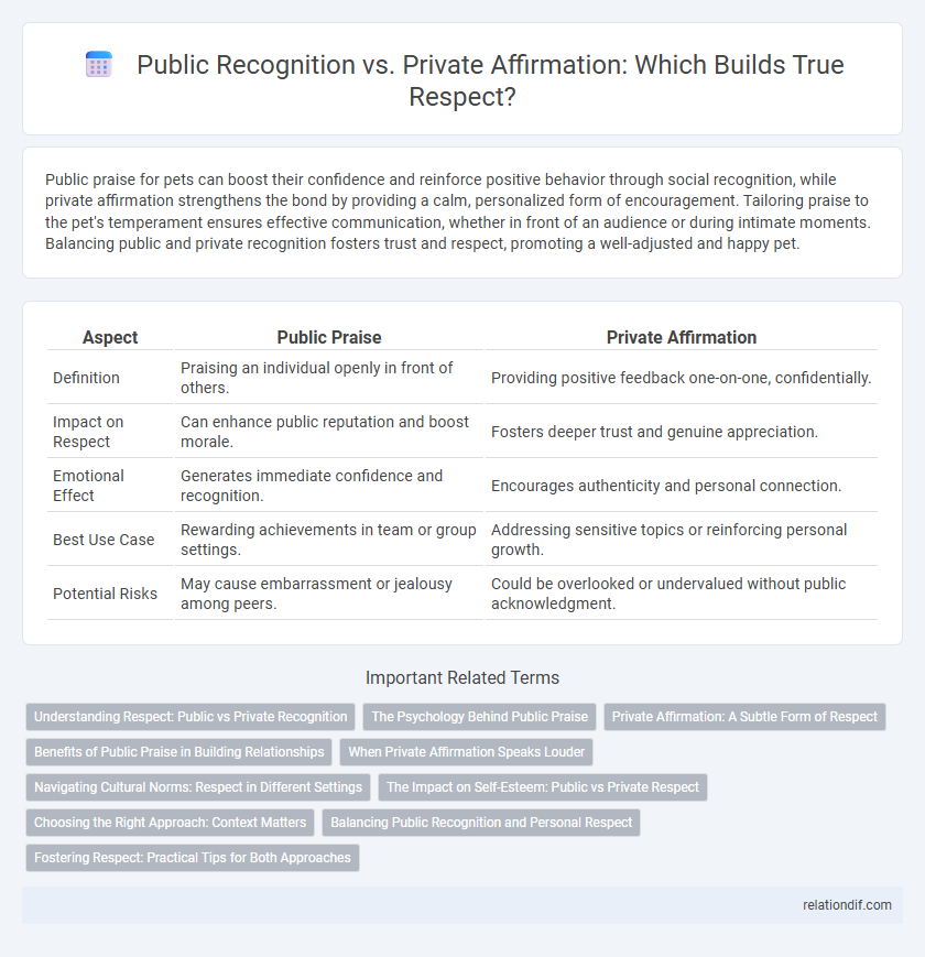 Public Recognition vs. Private Affirmation: Which Builds True Respect?