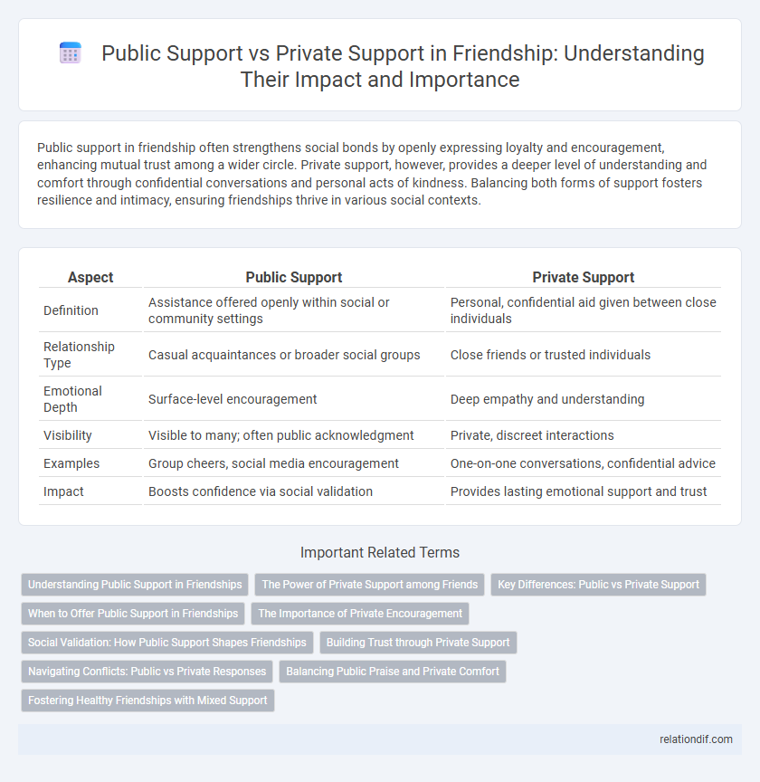 Public Support vs Private Support in Friendship: Understanding Their Impact and Importance