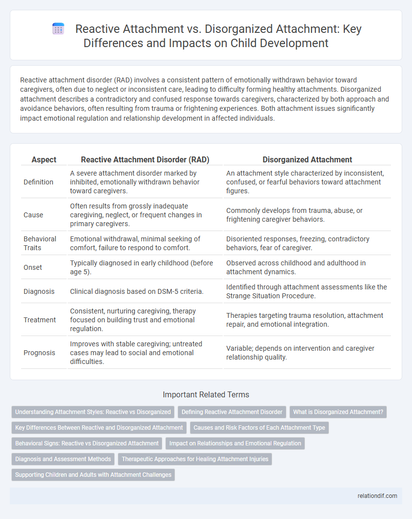 Reactive Attachment vs. Disorganized Attachment: Key Differences and Impacts on Child Development