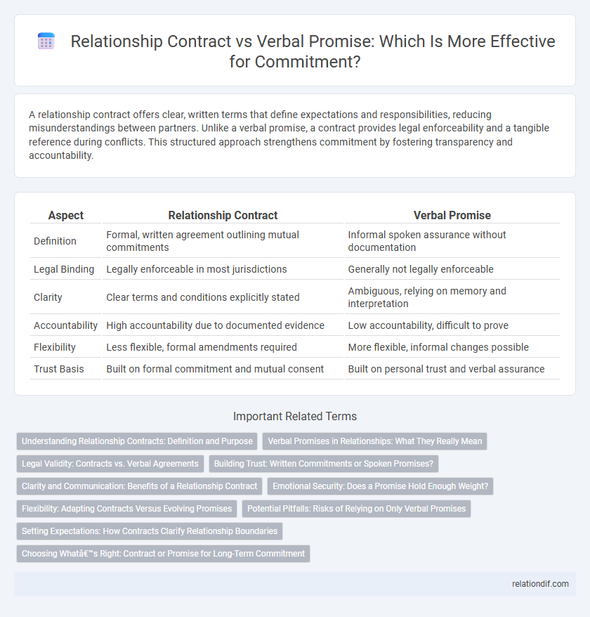 Relationship Contract vs Verbal Promise: Which Is More Effective for Commitment?