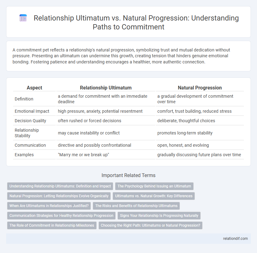 Relationship Ultimatum vs. Natural Progression: Understanding Paths to Commitment