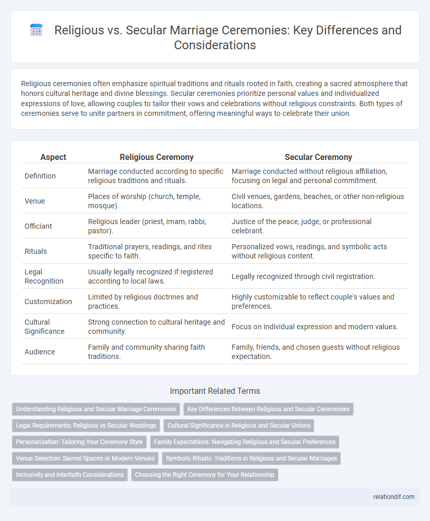 Religious vs. Secular Marriage Ceremonies: Key Differences and Considerations