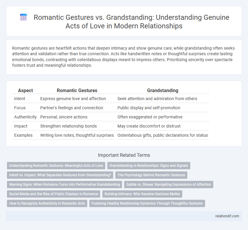 Romantic Gestures vs. Grandstanding: Understanding Genuine Acts of Love in Modern Relationships