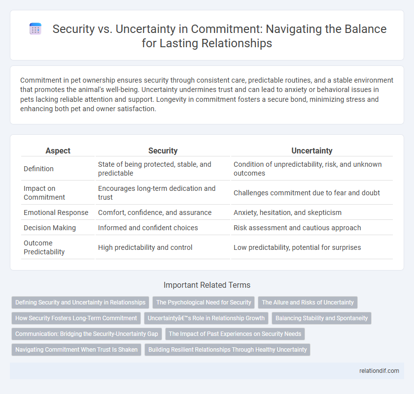 Security vs. Uncertainty in Commitment: Navigating the Balance for Lasting Relationships