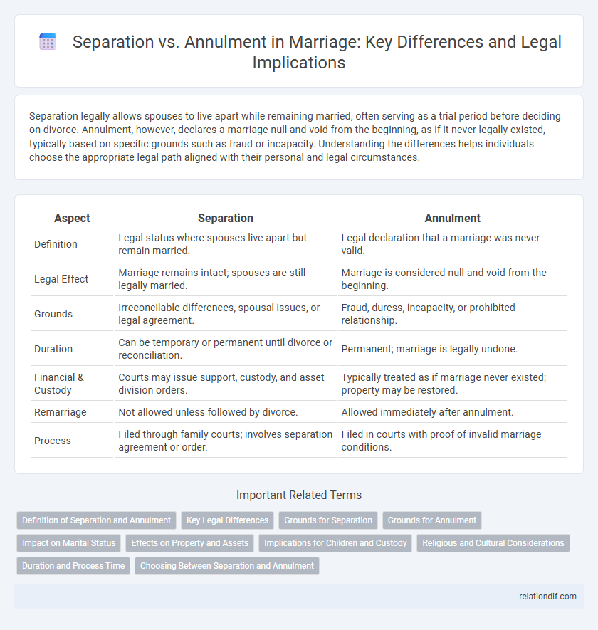 Separation vs. Annulment in Marriage: Key Differences and Legal Implications