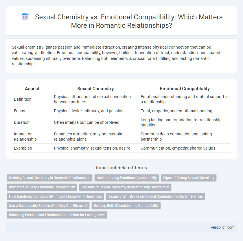 Sexual Chemistry vs. Emotional Compatibility: Which Matters More in Romantic Relationships?