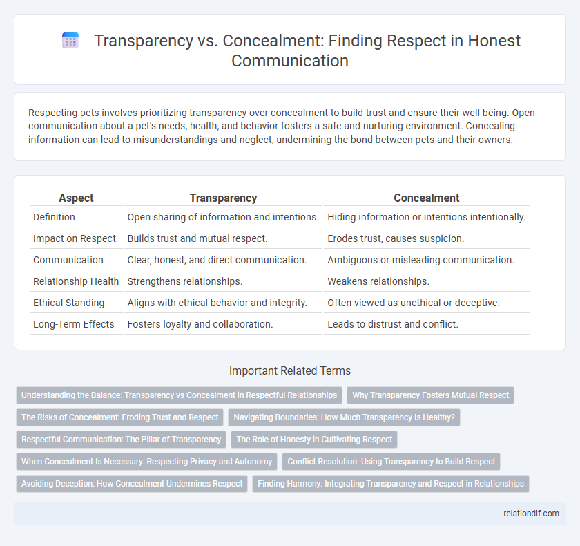 Transparency vs. Concealment: Finding Respect in Honest Communication