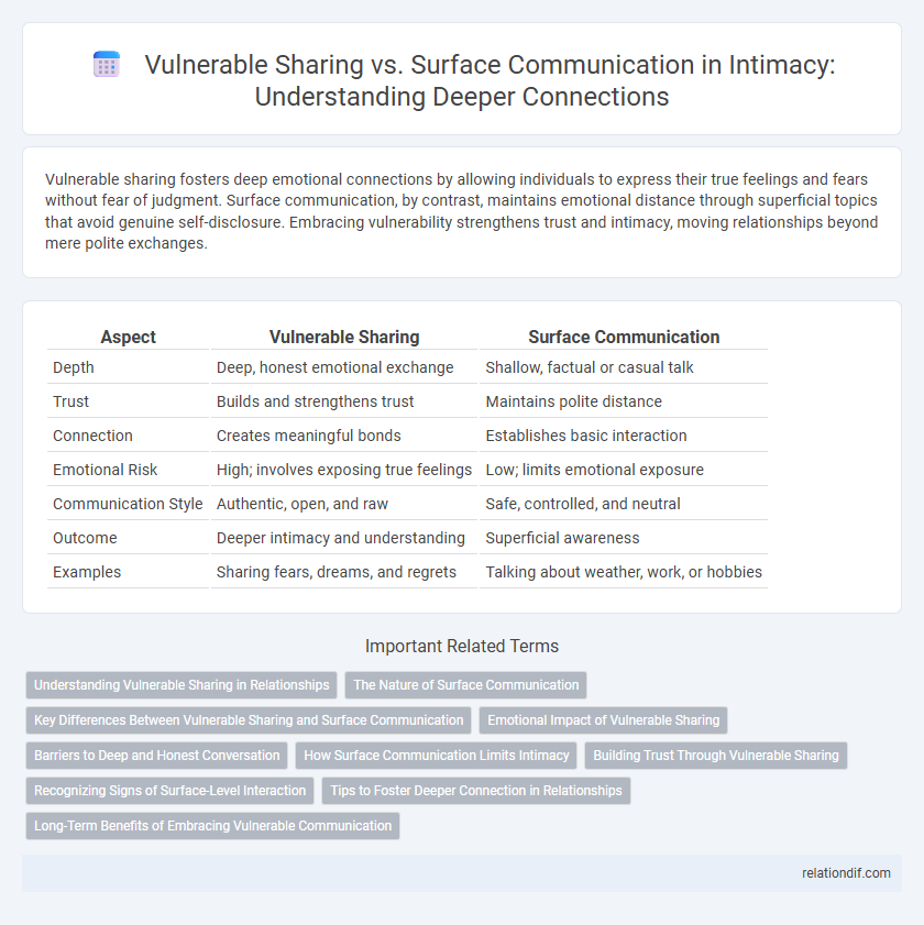 Vulnerable Sharing vs. Surface Communication in Intimacy: Understanding Deeper Connections