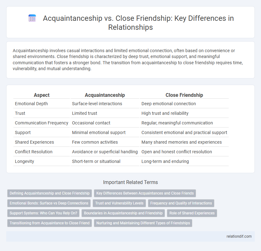 Acquaintanceship vs. Close Friendship: Key Differences in Relationships