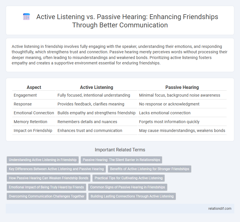 Active Listening vs. Passive Hearing: Enhancing Friendships Through Better Communication