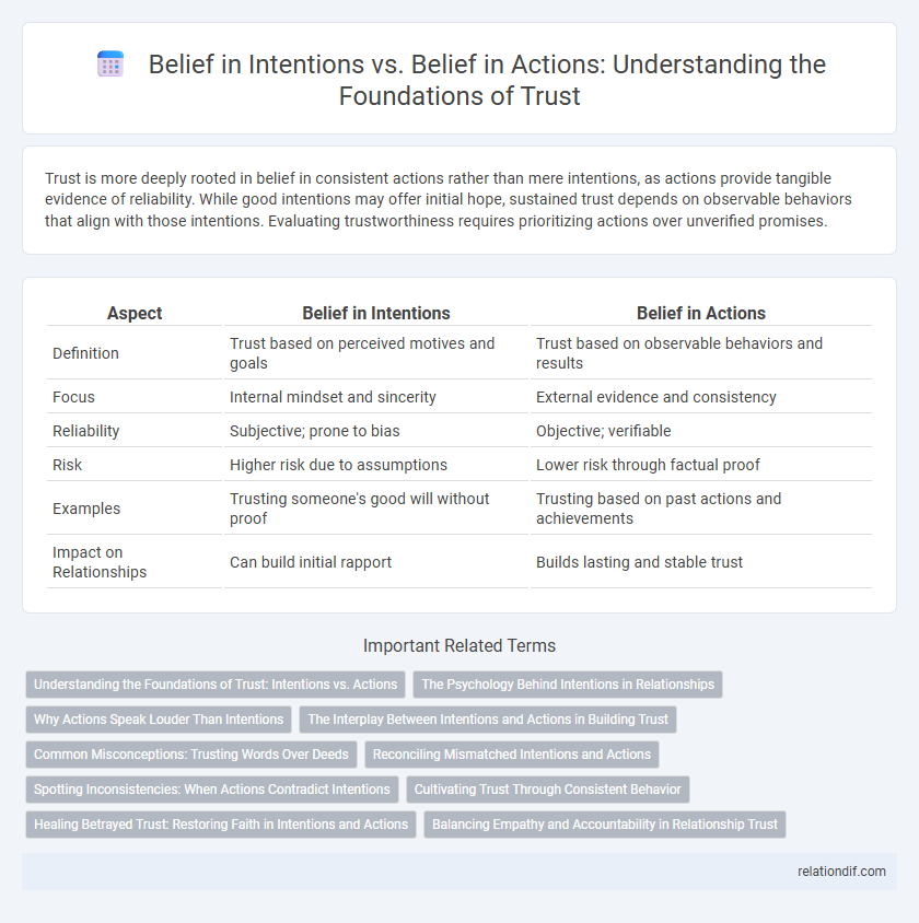 Belief in Intentions vs. Belief in Actions: Understanding the Foundations of Trust