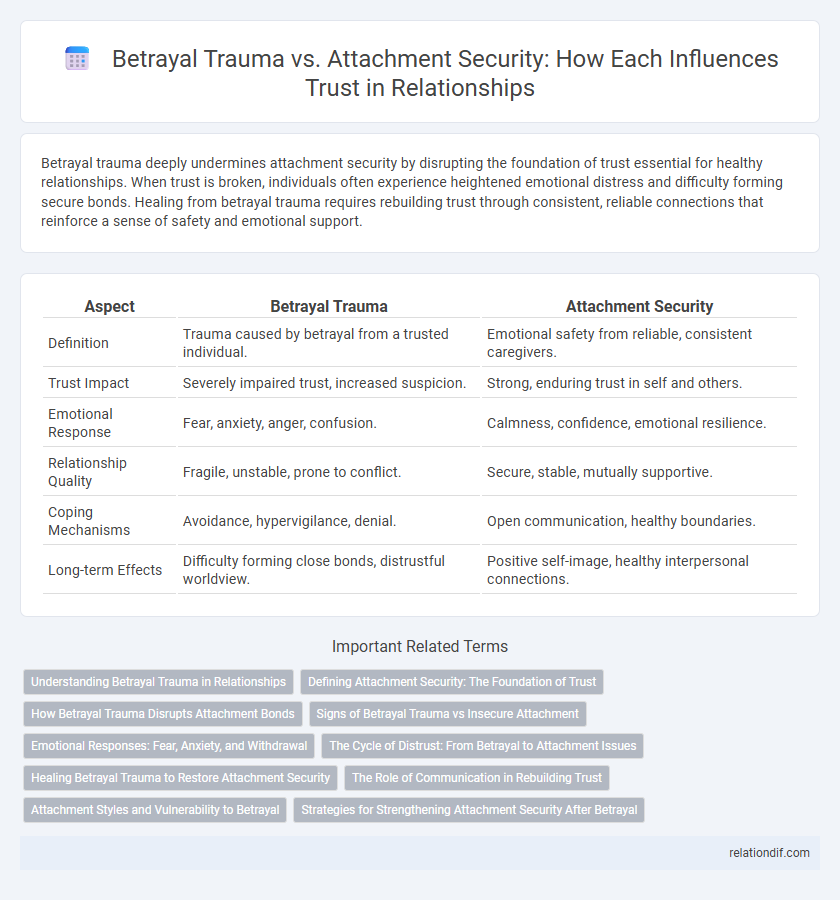 Betrayal Trauma vs. Attachment Security: How Each Influences Trust in Relationships