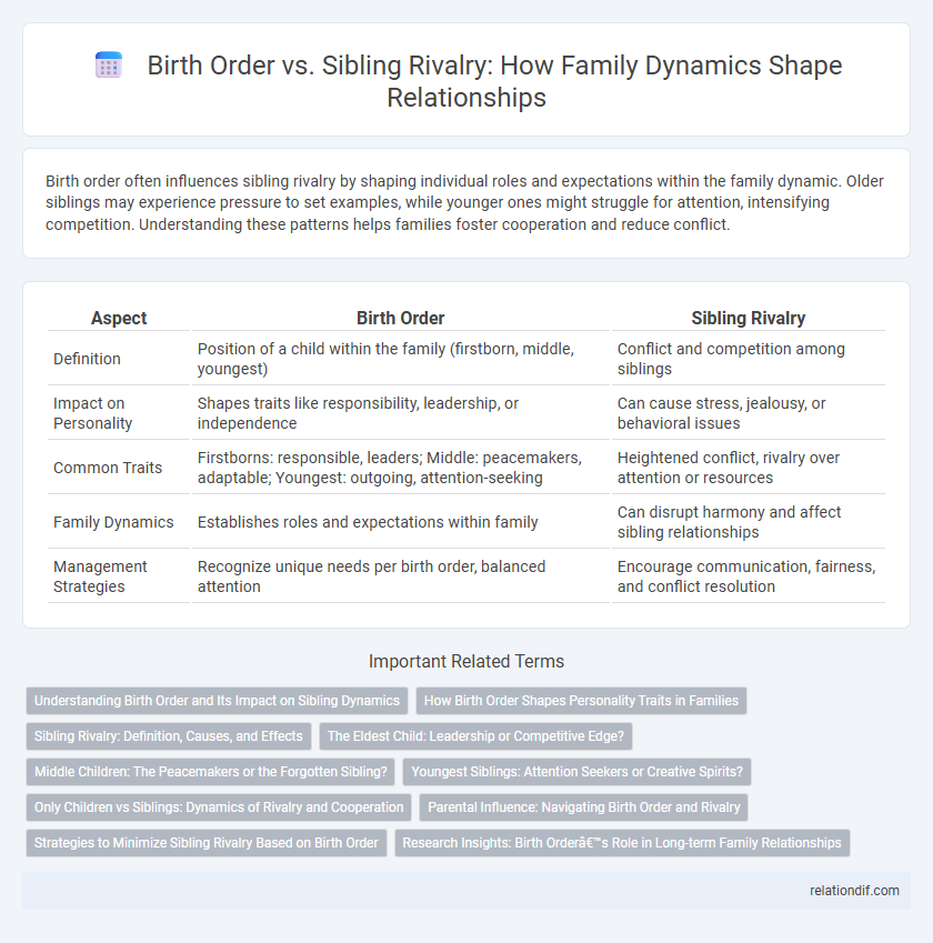 Birth Order vs. Sibling Rivalry: How Family Dynamics Shape Relationships
