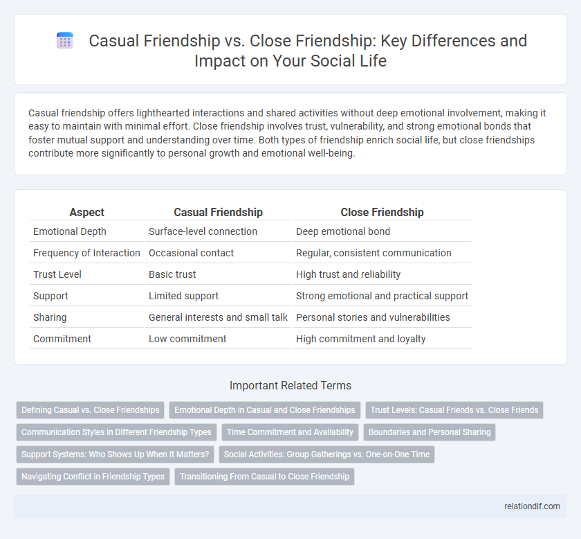 Casual Friendship vs. Close Friendship: Key Differences and Impact on Your Social Life