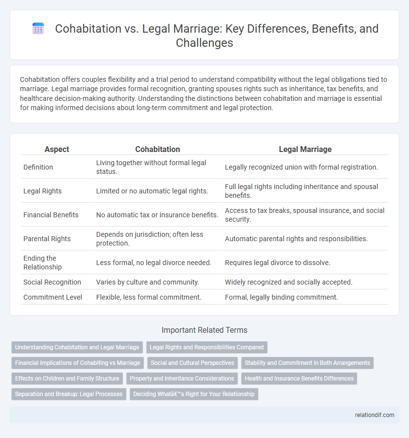 Cohabitation vs. Legal Marriage: Key Differences, Benefits, and Challenges