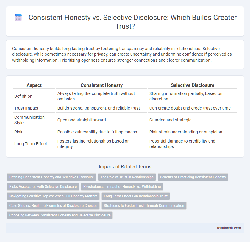 Consistent Honesty vs. Selective Disclosure: Which Builds Greater Trust?