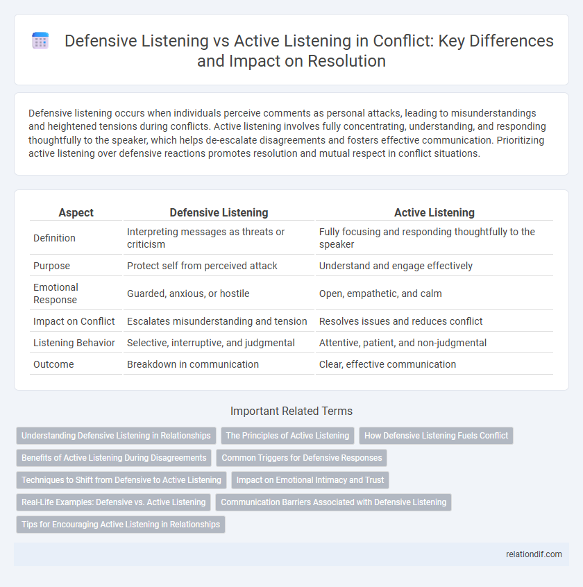 Defensive Listening vs Active Listening in Conflict: Key Differences and Impact on Resolution