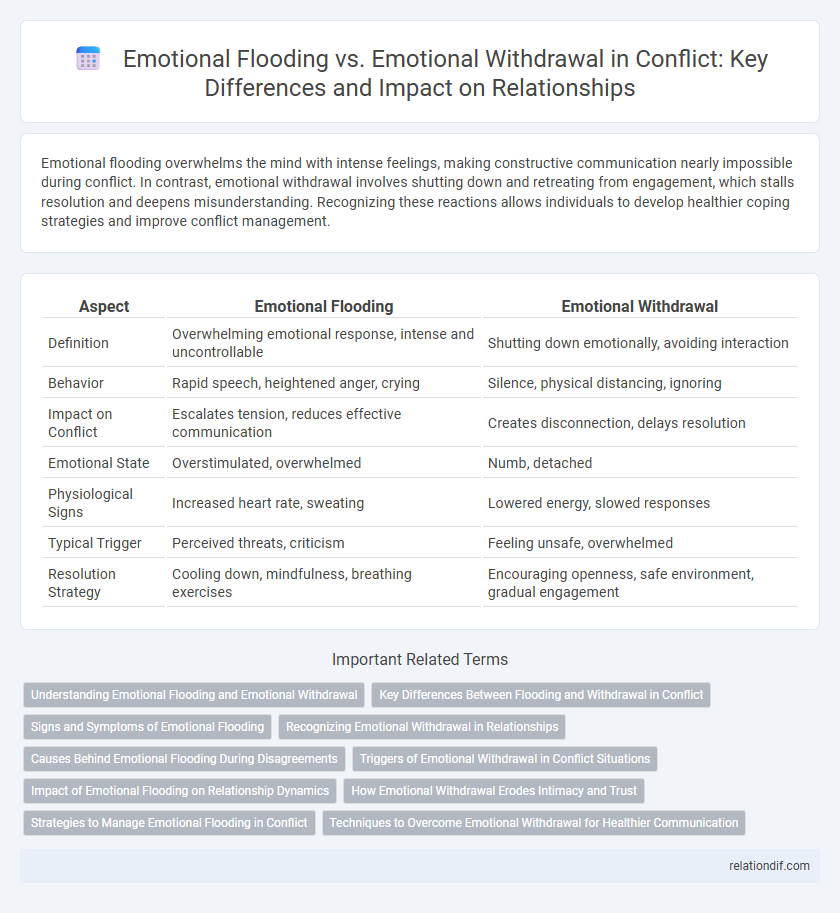 Emotional Flooding vs. Emotional Withdrawal in Conflict: Key Differences and Impact on Relationships