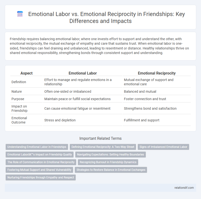 Emotional Labor vs. Emotional Reciprocity in Friendships: Key Differences and Impacts