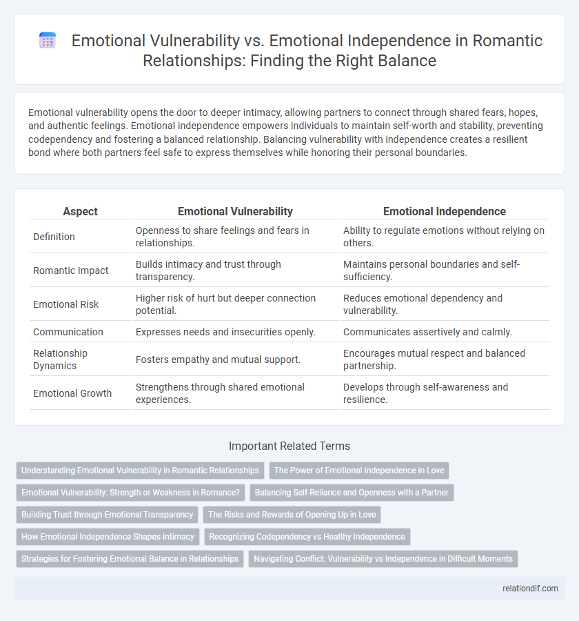 Emotional Vulnerability vs. Emotional Independence in Romantic Relationships: Finding the Right Balance