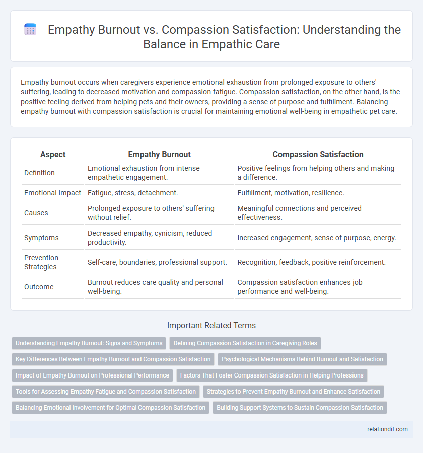 Empathy Burnout vs. Compassion Satisfaction: Understanding the Balance in Empathic Care