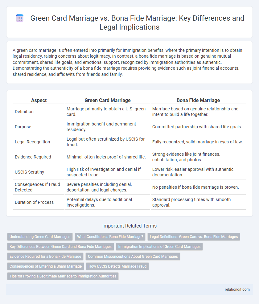 Green Card Marriage vs. Bona Fide Marriage: Key Differences and Legal Implications