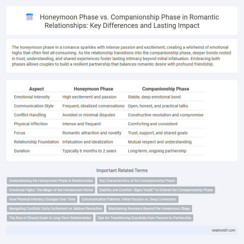 Honeymoon Phase vs. Companionship Phase in Romantic Relationships: Key Differences and Lasting Impact