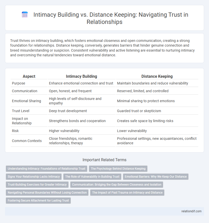Intimacy Building vs. Distance Keeping: Navigating Trust in Relationships
