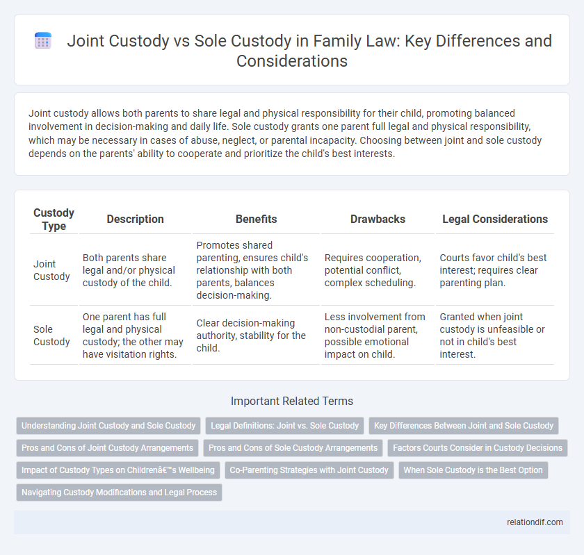 Joint Custody vs Sole Custody in Family Law: Key Differences and Considerations