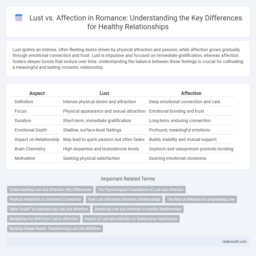 Lust vs. Affection in Romance: Understanding the Key Differences for Healthy Relationships
