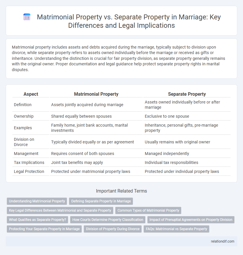 Matrimonial Property vs. Separate Property in Marriage: Key Differences and Legal Implications