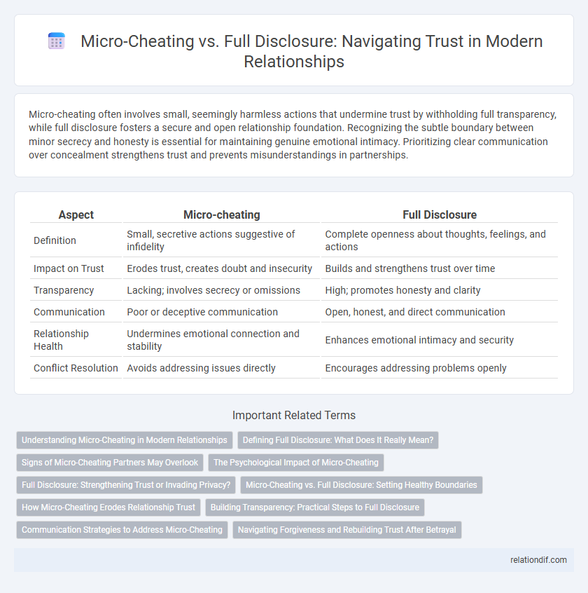 Micro-Cheating vs. Full Disclosure: Navigating Trust in Modern Relationships