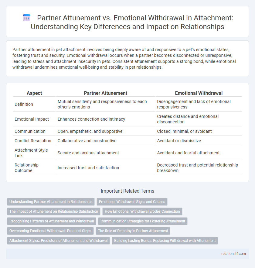 Partner Attunement vs. Emotional Withdrawal in Attachment: Understanding Key Differences and Impact on Relationships