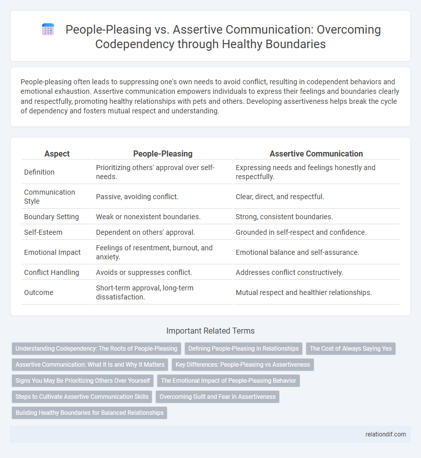 People-Pleasing vs. Assertive Communication: Overcoming Codependency through Healthy Boundaries