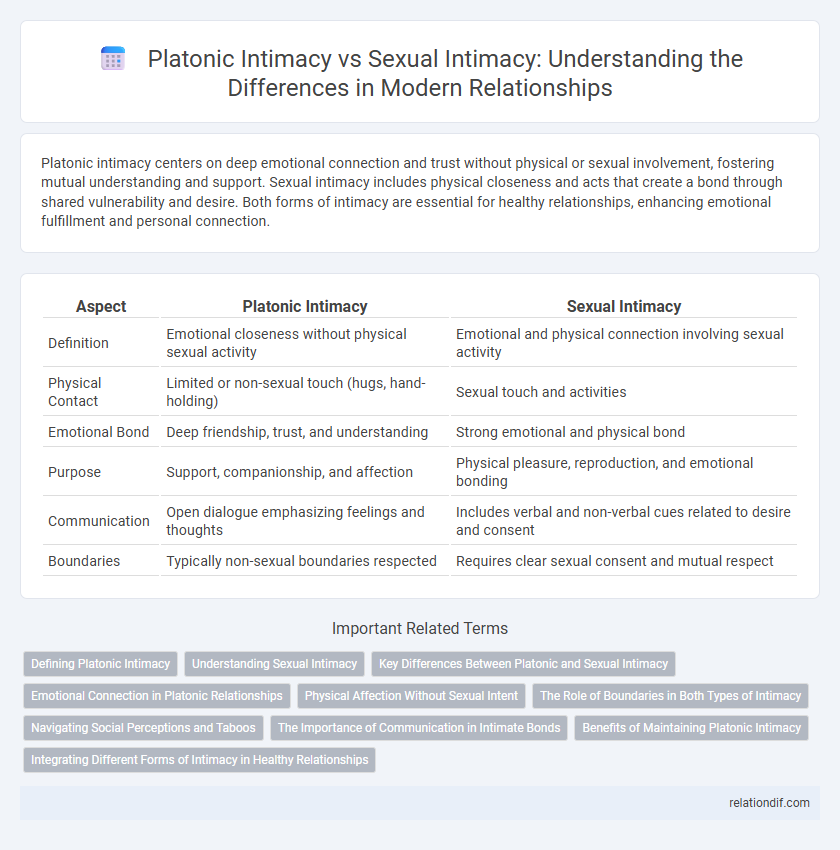 Platonic Intimacy vs Sexual Intimacy: Understanding the Differences in Modern Relationships
