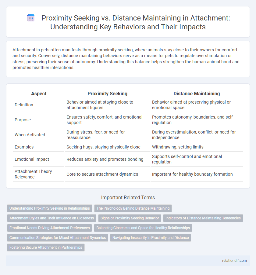 Proximity Seeking vs. Distance Maintaining in Attachment: Understanding Key Behaviors and Their Impacts