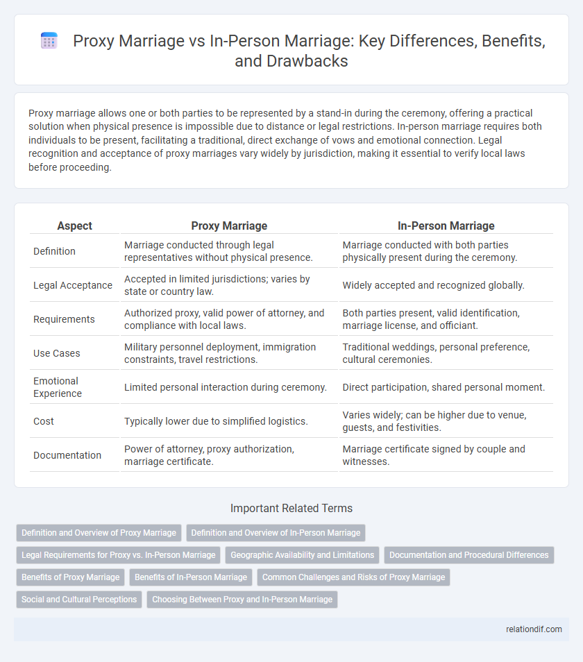 Proxy Marriage vs In-Person Marriage: Key Differences, Benefits, and Drawbacks