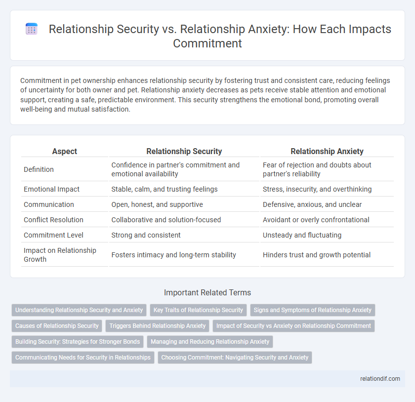 Relationship Security vs. Relationship Anxiety: How Each Impacts Commitment
