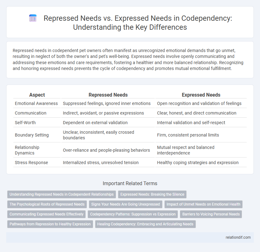 Repressed Needs vs. Expressed Needs in Codependency: Understanding the Key Differences