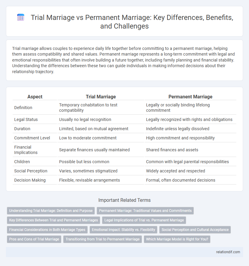 Trial Marriage vs Permanent Marriage: Key Differences, Benefits, and Challenges