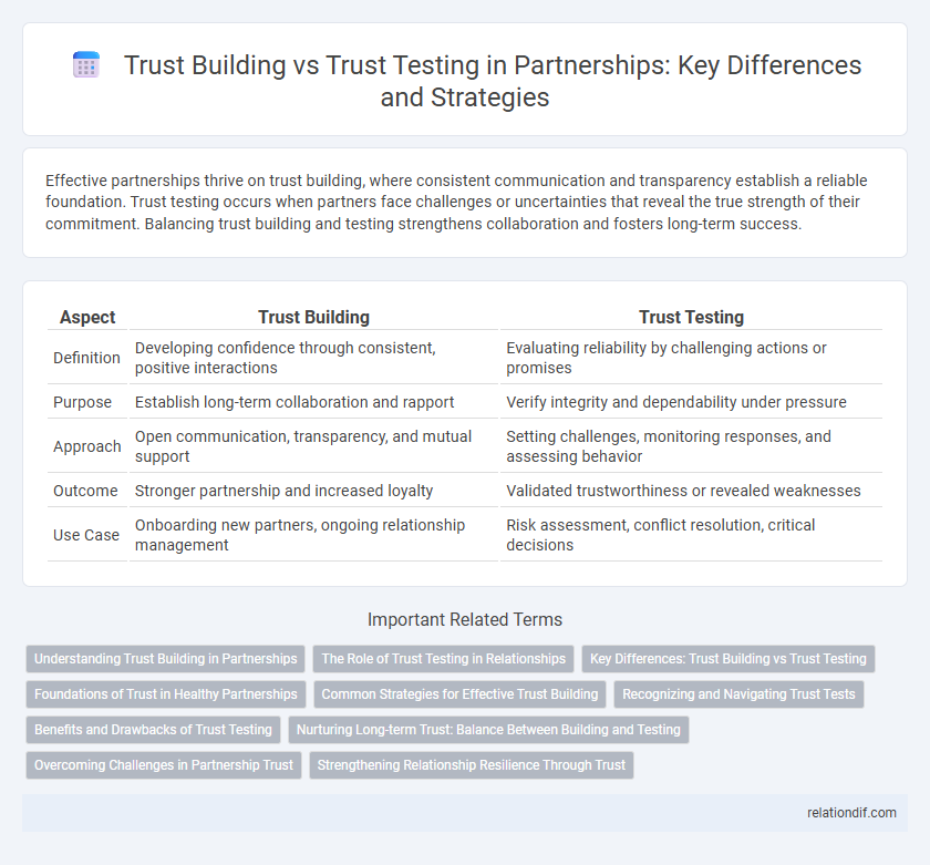 Trust Building vs Trust Testing in Partnerships: Key Differences and Strategies