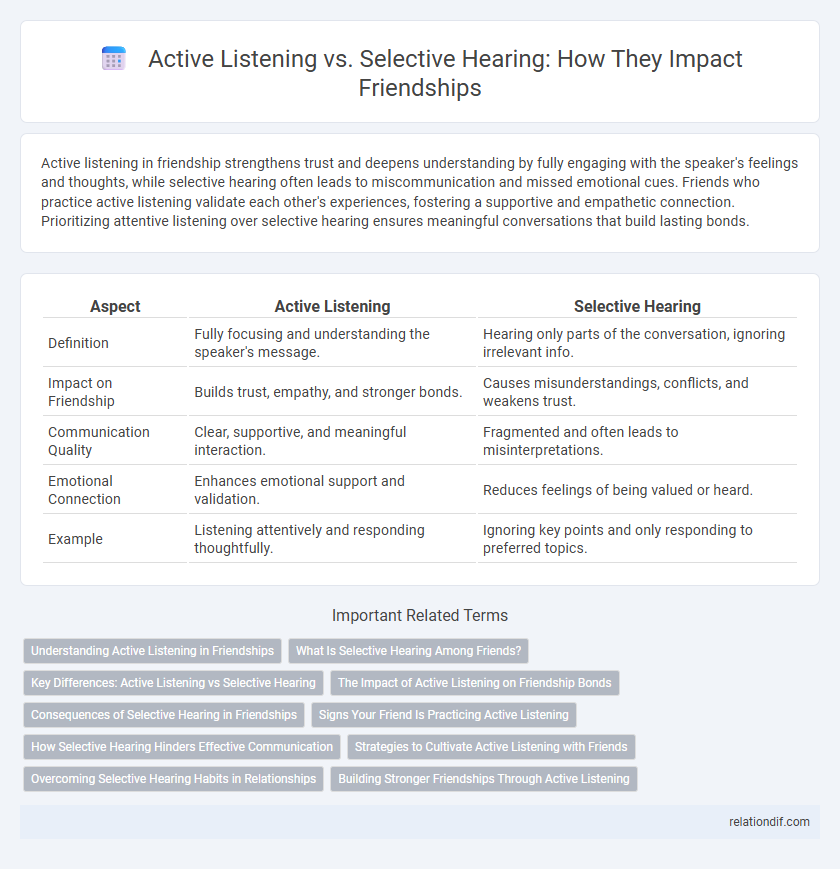 Active Listening vs. Selective Hearing: How They Impact Friendships