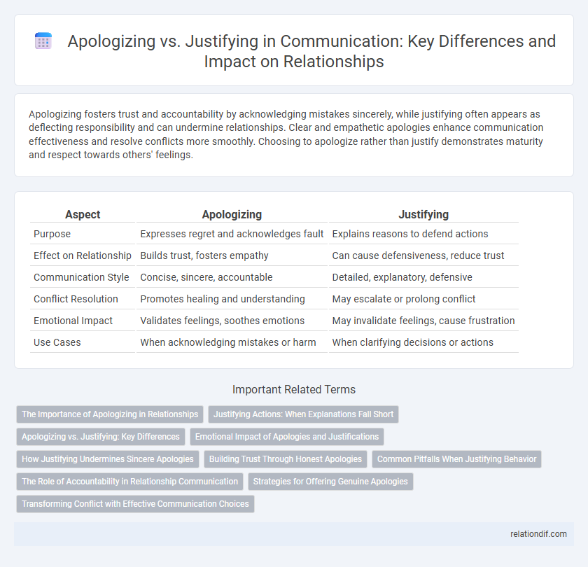 Apologizing vs. Justifying in Communication: Key Differences and Impact on Relationships