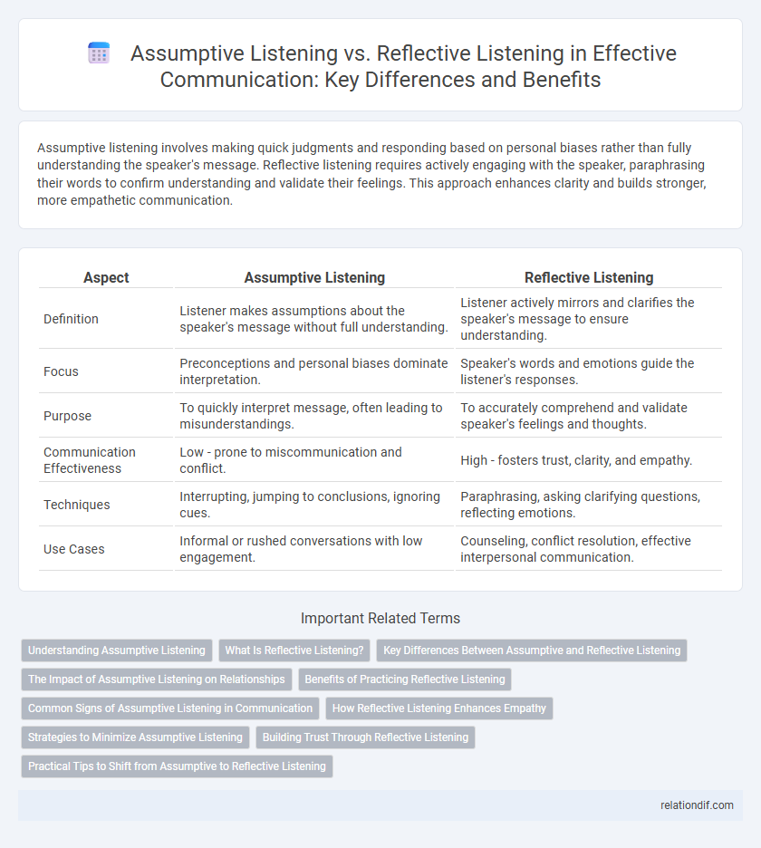 Assumptive Listening vs. Reflective Listening in Effective Communication: Key Differences and Benefits