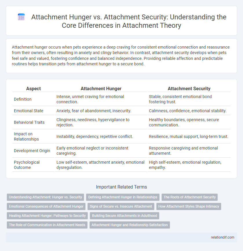 Attachment Hunger vs. Attachment Security: Understanding the Core Differences in Attachment Theory